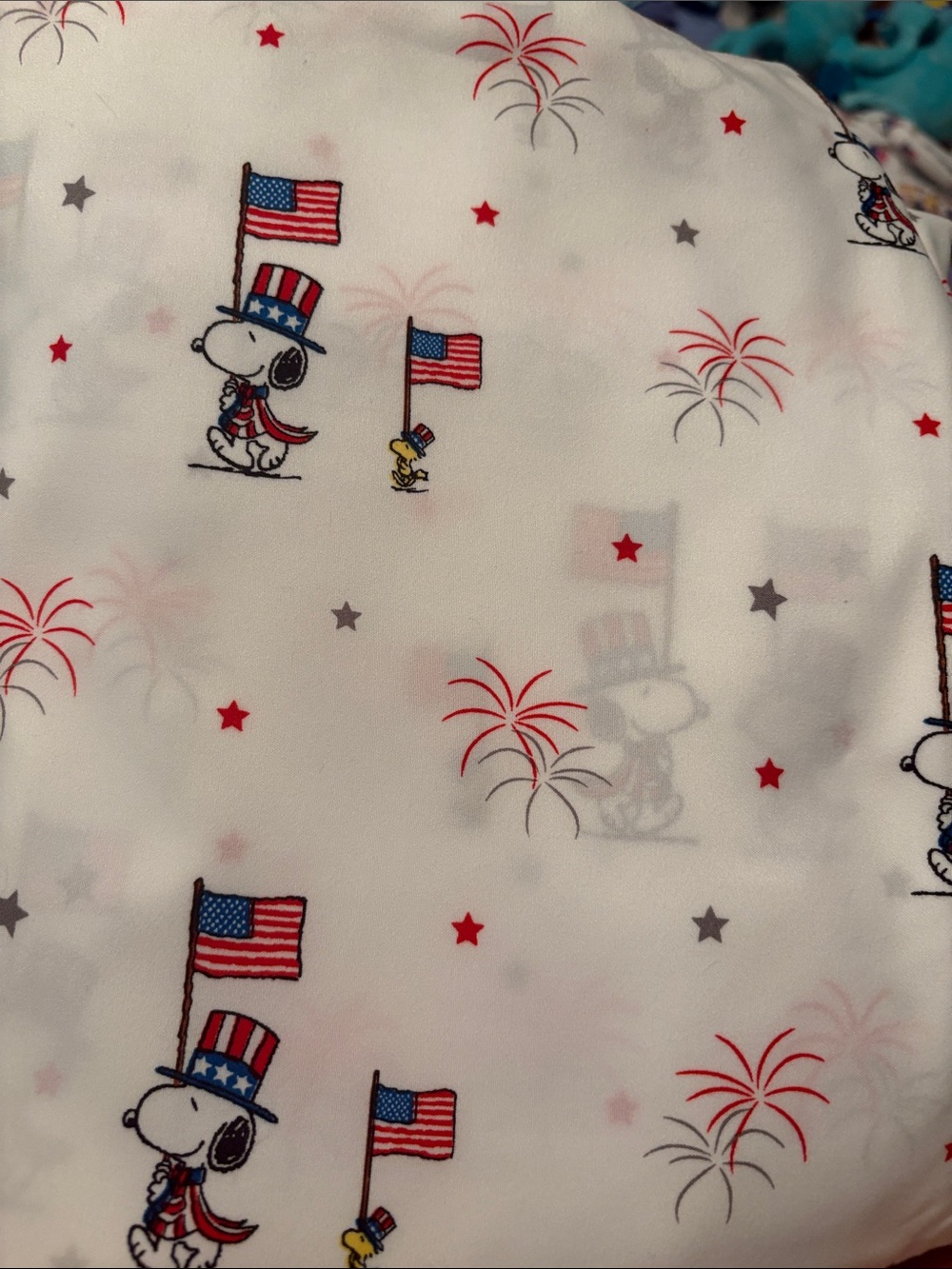 Snoopy Patriotic Print Top Sheet  - Red, White & Blue